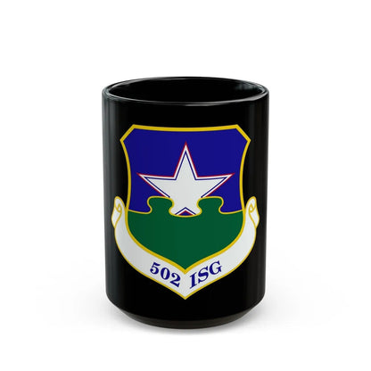 502d Installation Support Group (U.S. Air Force) Black Coffee Mug-15oz-Go Mug Yourself