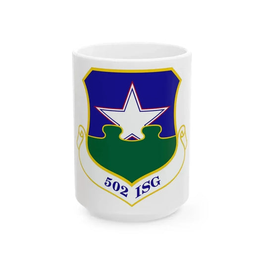 502d Installation Support Group (U.S. Air Force) White Coffee Mug 15oz - Go Mug Yourself