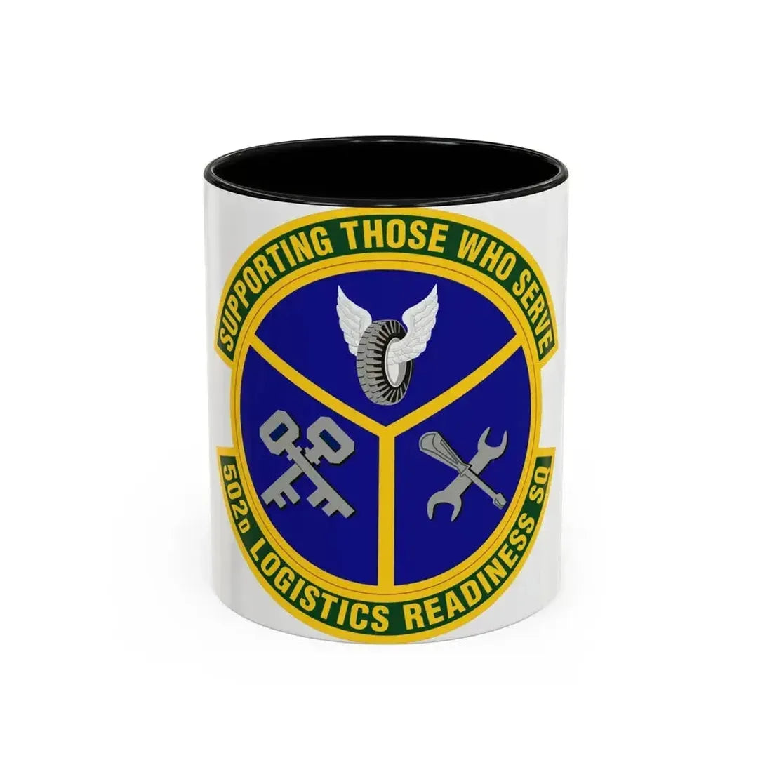 502d Logistics Readiness Squadron (U.S. Air Force) Accent Coffee Mug 11oz Black - Go Mug Yourself