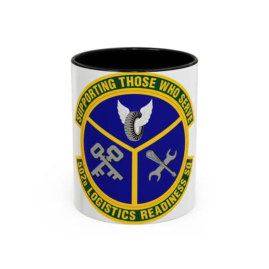 502d Logistics Readiness Squadron (U.S. Air Force) Accent Coffee Mug 11oz Black - Go Mug Yourself