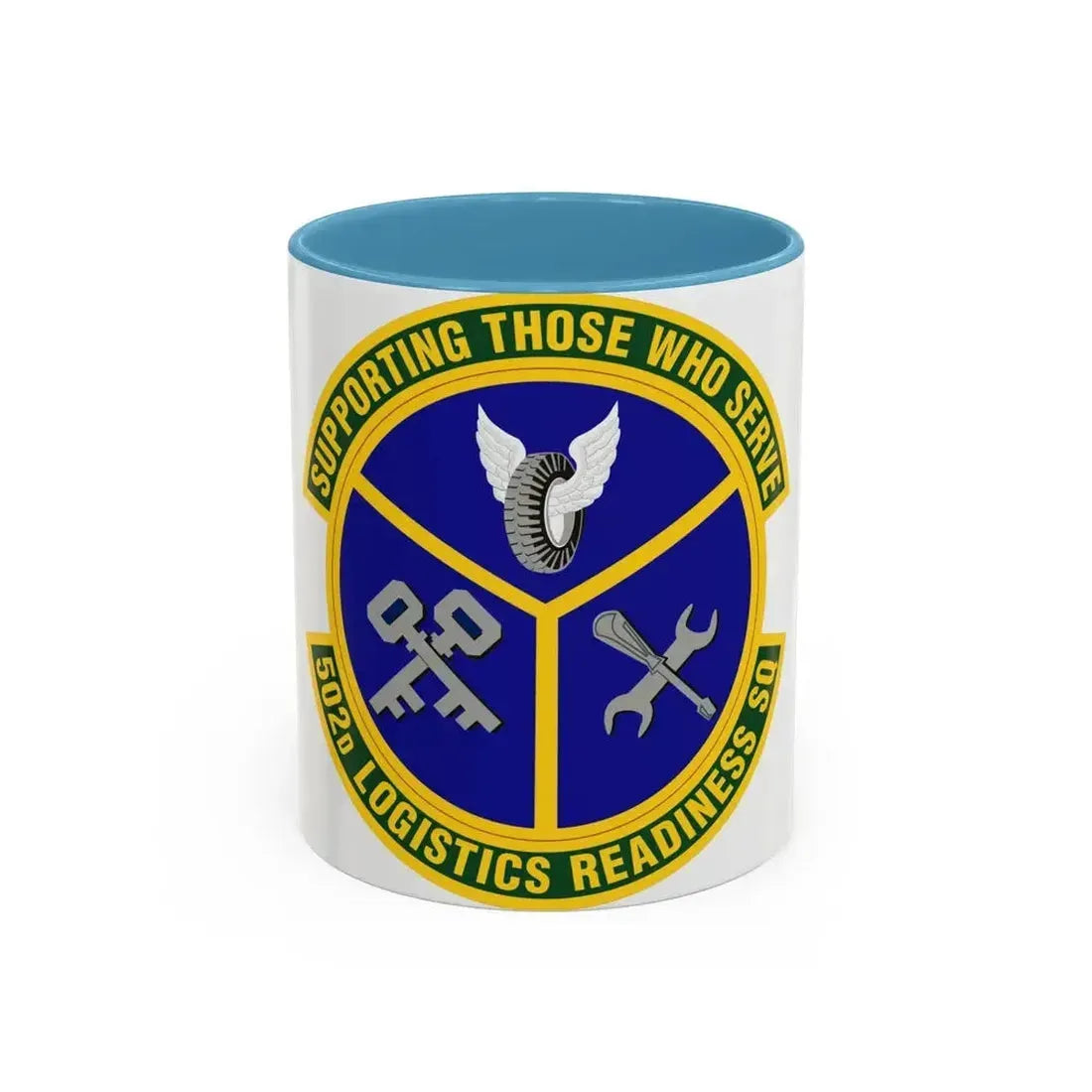 502d Logistics Readiness Squadron (U.S. Air Force) Accent Coffee Mug 11oz Light Blue - Go Mug Yourself
