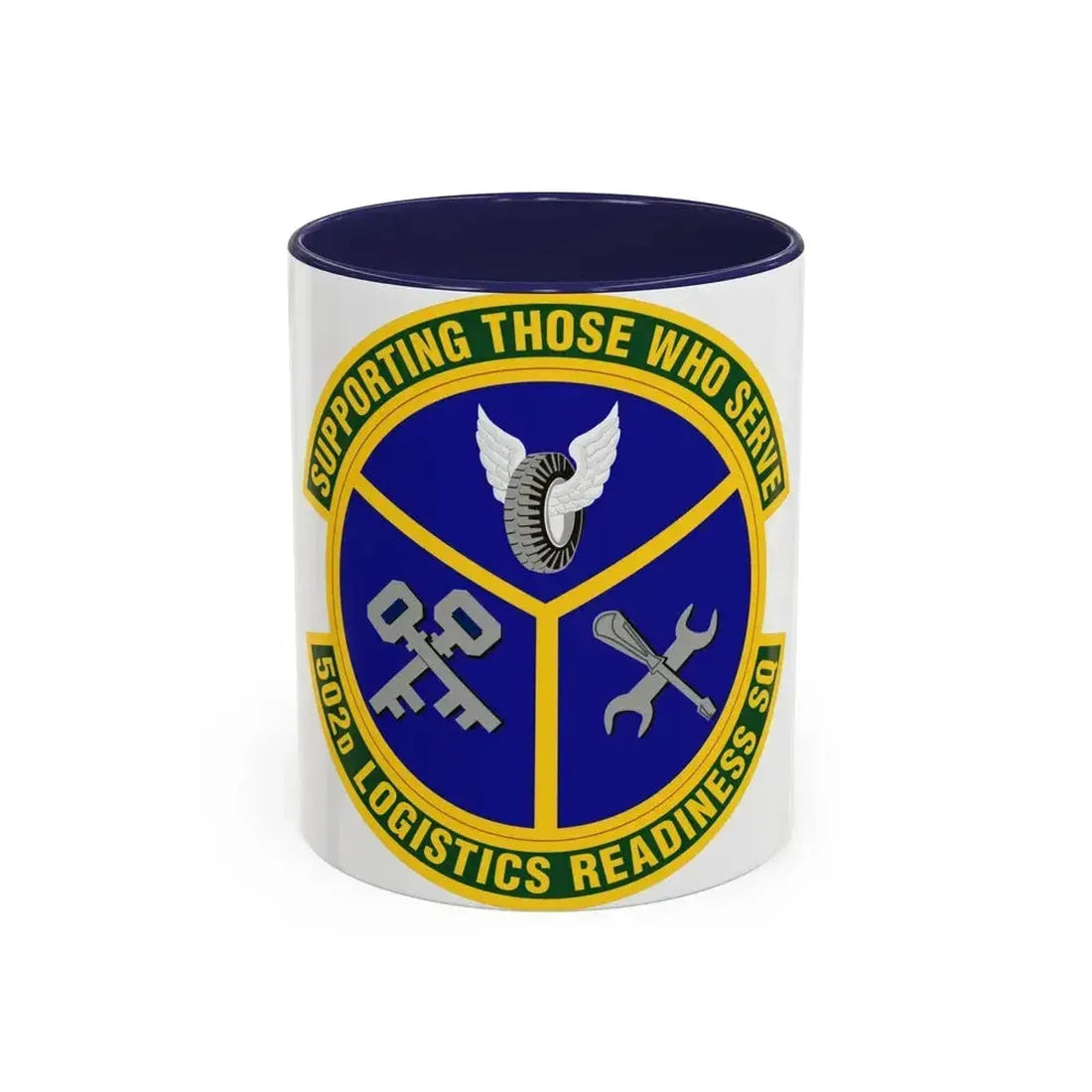 502d Logistics Readiness Squadron (U.S. Air Force) Accent Coffee Mug 11oz Navy - Go Mug Yourself