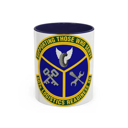 502d Logistics Readiness Squadron (U.S. Air Force) Accent Coffee Mug 11oz Navy - Go Mug Yourself