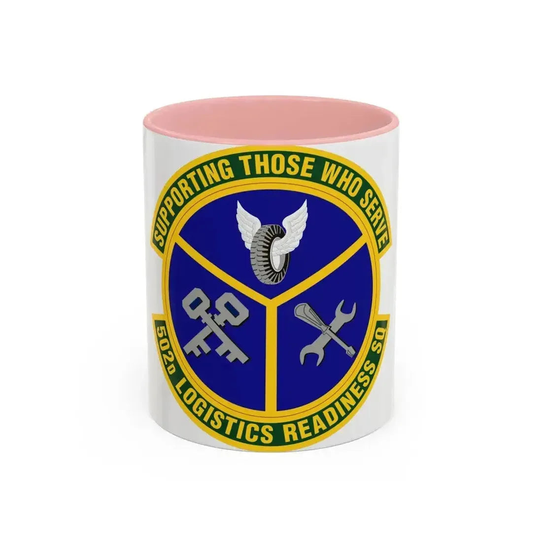 502d Logistics Readiness Squadron (U.S. Air Force) Accent Coffee Mug 11oz Pink - Go Mug Yourself