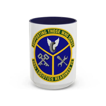 502d Logistics Readiness Squadron (U.S. Air Force) Accent Coffee Mug 15oz Navy - Go Mug Yourself