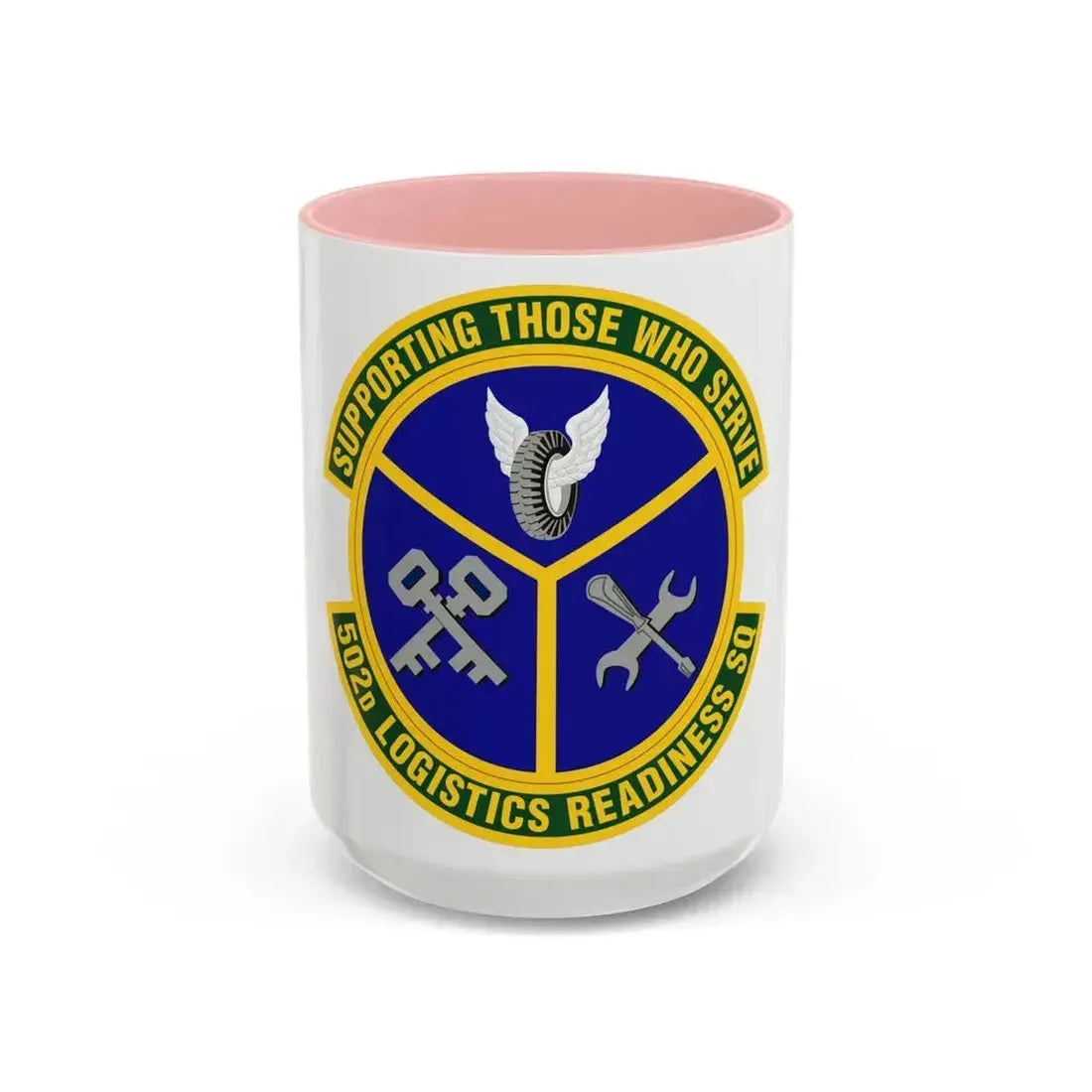 502d Logistics Readiness Squadron (U.S. Air Force) Accent Coffee Mug 15oz Pink - Go Mug Yourself