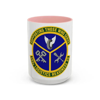 502d Logistics Readiness Squadron (U.S. Air Force) Accent Coffee Mug 15oz Pink - Go Mug Yourself