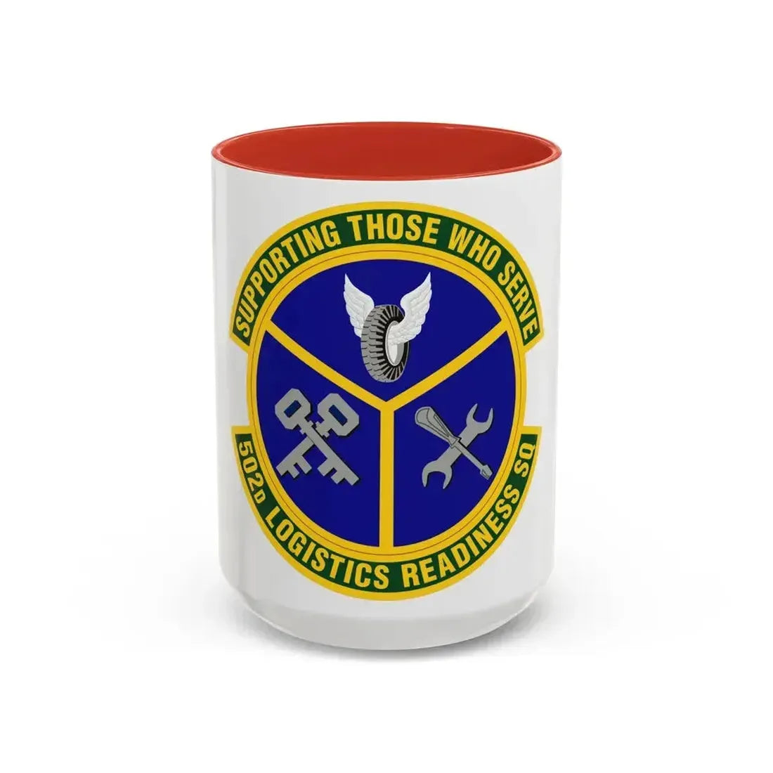502d Logistics Readiness Squadron (U.S. Air Force) Accent Coffee Mug 15oz Red - Go Mug Yourself