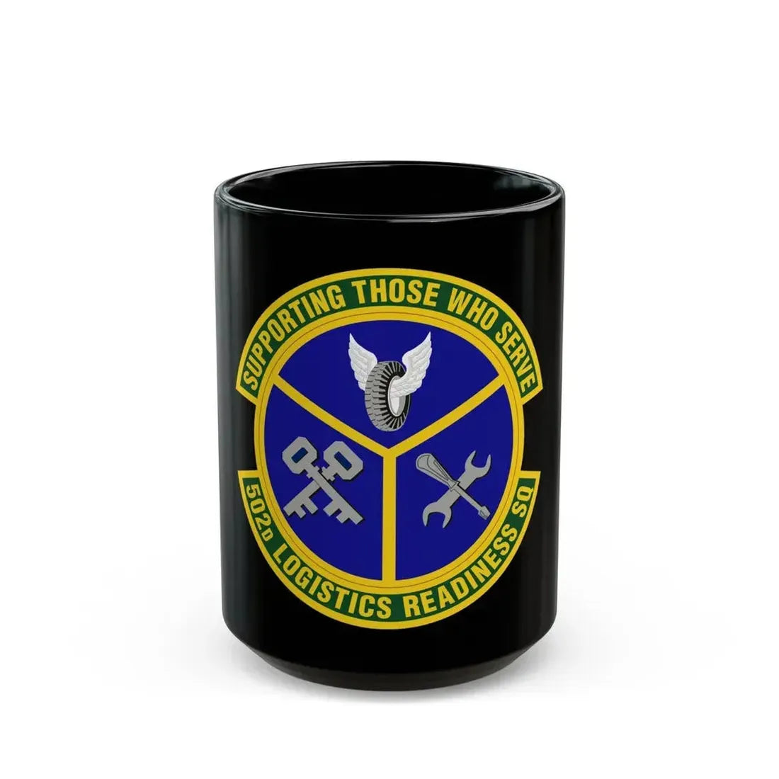 502d Logistics Readiness Squadron (U.S. Air Force) Black Coffee Mug 15oz - Go Mug Yourself