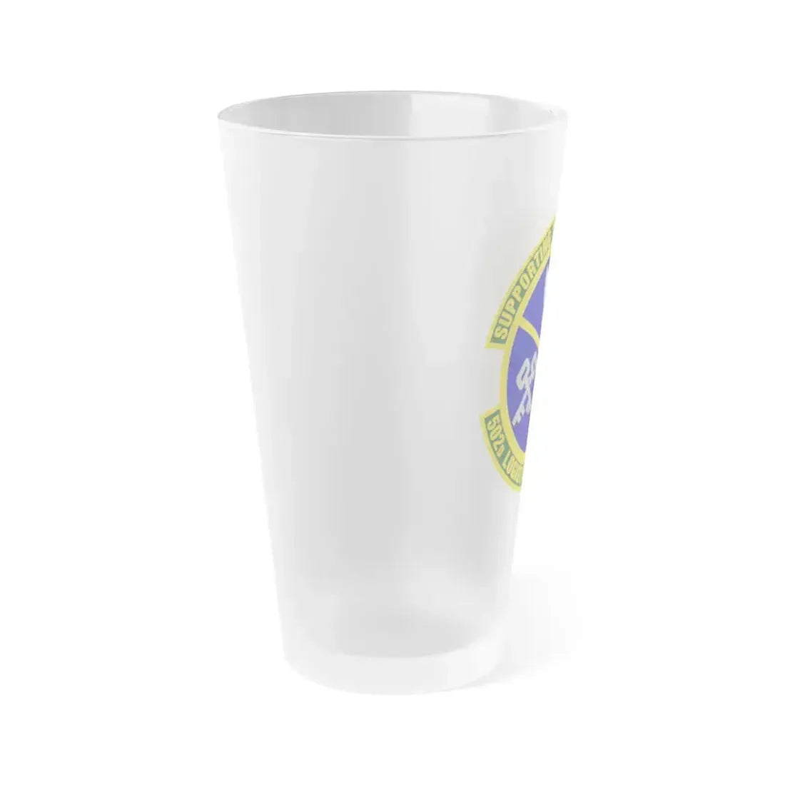 502d Logistics Readiness Squadron (U.S. Air Force) Frosted Pint Glass 16oz - Go Mug Yourself