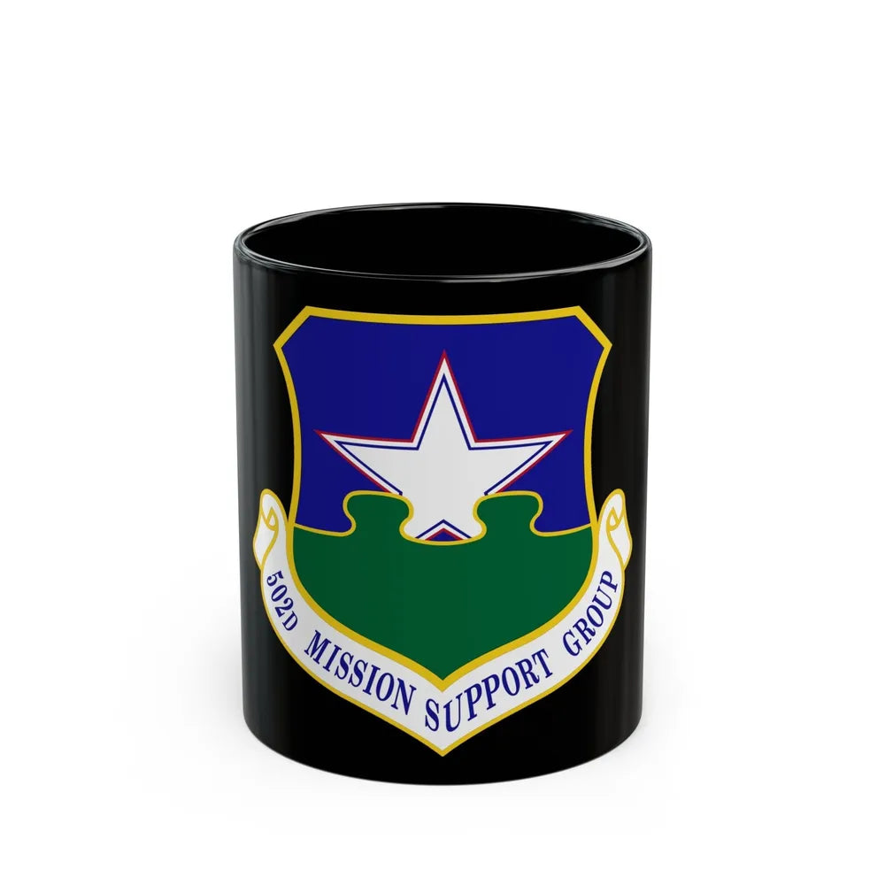 502d Mission Support Group (U.S. Air Force) Black Coffee Mug-11oz-Go Mug Yourself