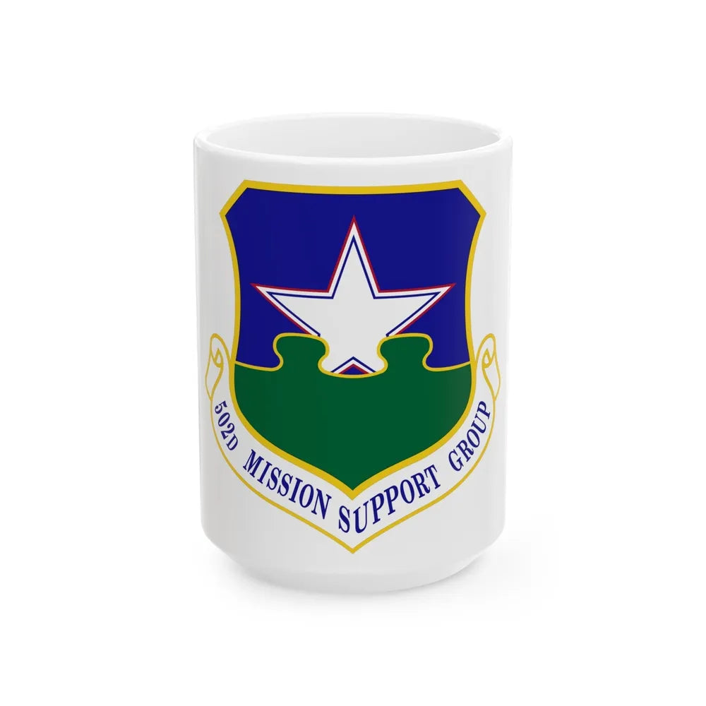 502d Mission Support Group (U.S. Air Force) White Coffee Mug-15oz-Go Mug Yourself