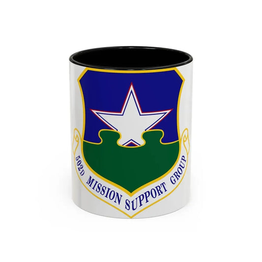 502d Mission Support Group (U.S. Air Force) Accent Coffee Mug 11oz Black - Go Mug Yourself