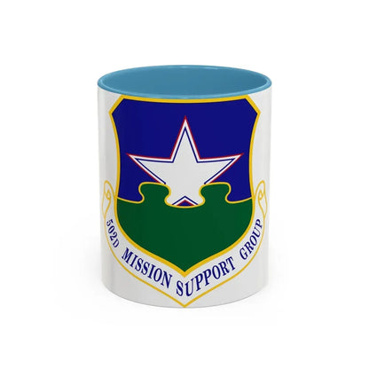 502d Mission Support Group (U.S. Air Force) Accent Coffee Mug 11oz Light Blue - Go Mug Yourself