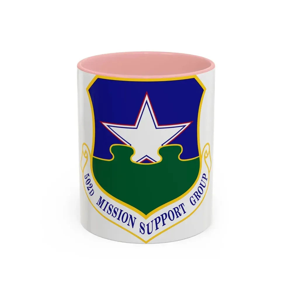 502d Mission Support Group (U.S. Air Force) Accent Coffee Mug 11oz Pink - Go Mug Yourself