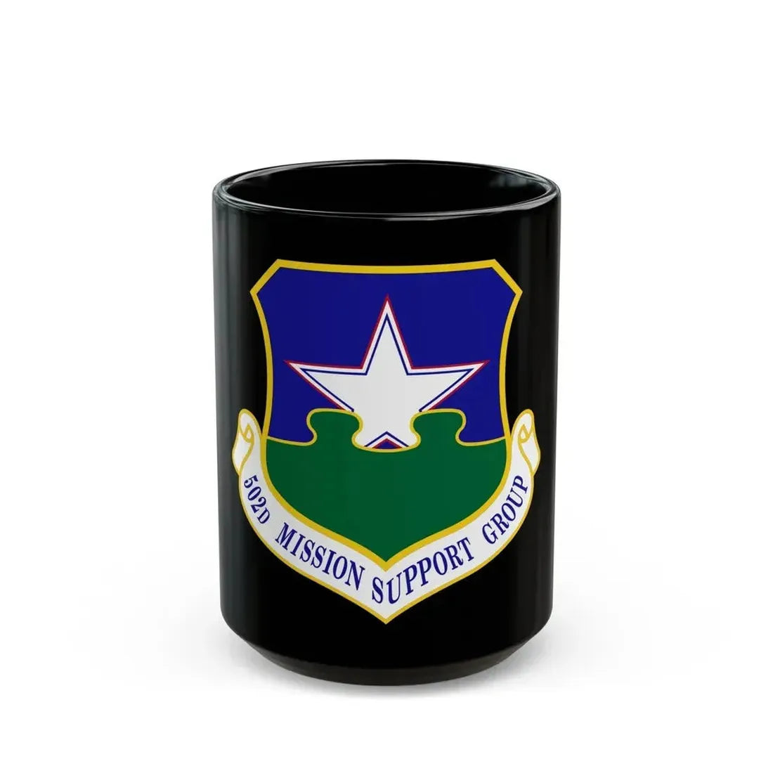 502d Mission Support Group (U.S. Air Force) Black Coffee Mug 15oz - Go Mug Yourself