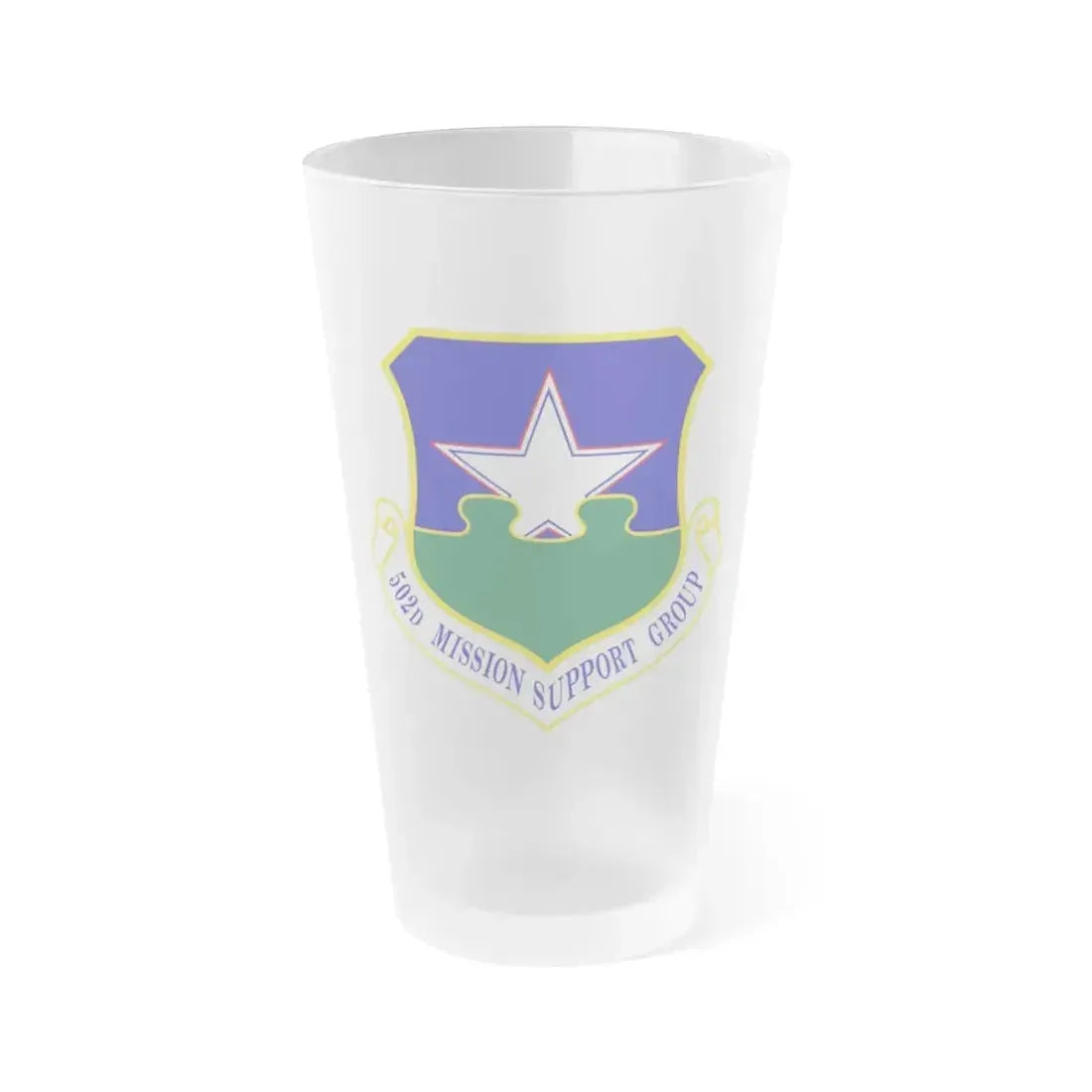 502d Mission Support Group (U.S. Air Force) Frosted Pint Glass 16oz 16oz Frosted - Go Mug Yourself