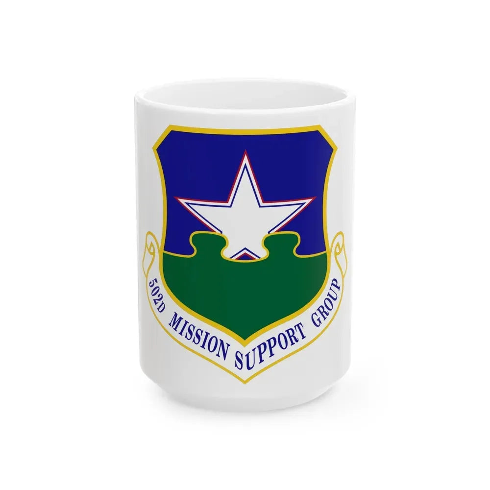 502d Mission Support Group (U.S. Air Force) White Coffee Mug 15oz - Go Mug Yourself