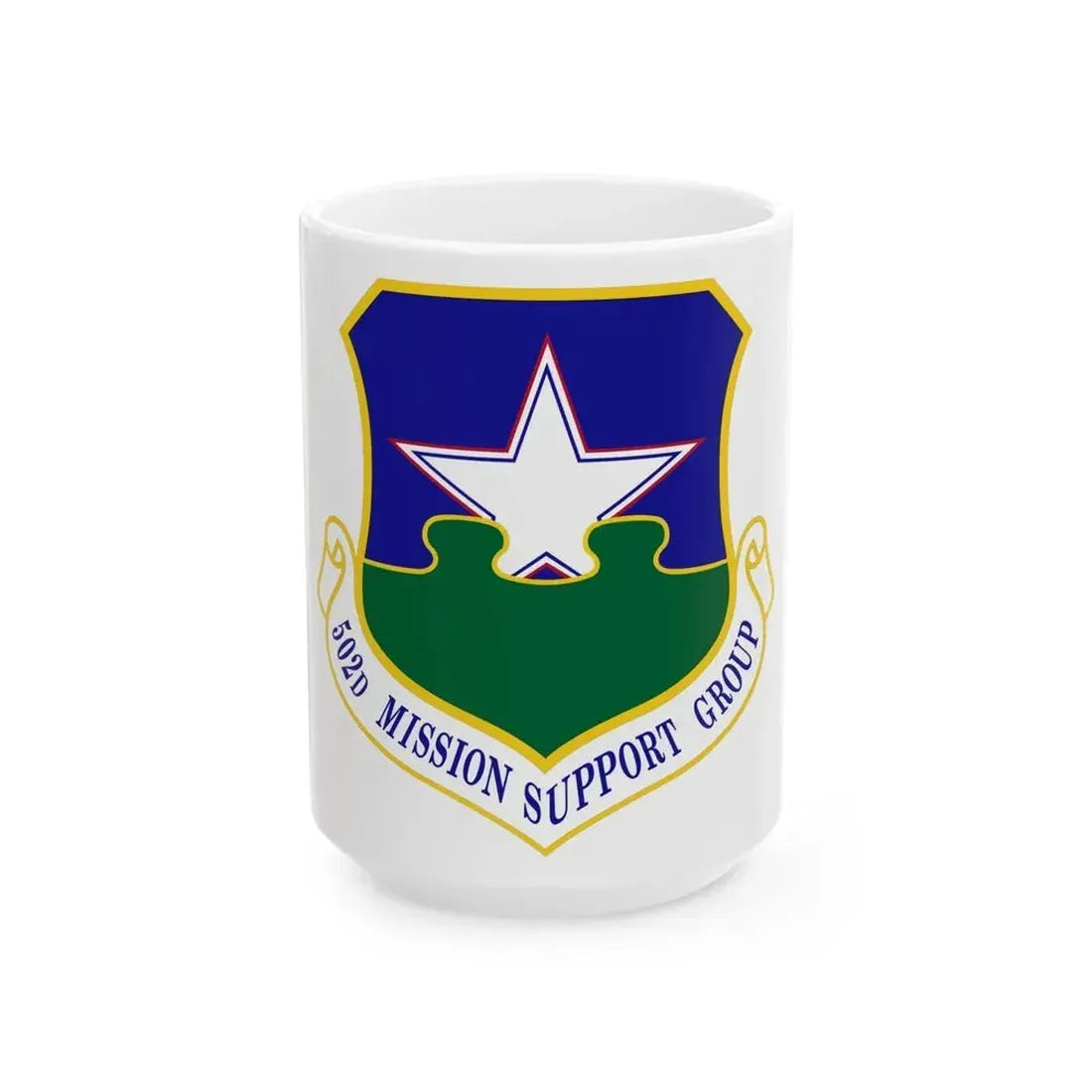 502d Mission Support Group (U.S. Air Force) White Coffee Mug 15oz - Go Mug Yourself