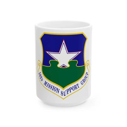 502d Mission Support Group (U.S. Air Force) White Coffee Mug 15oz - Go Mug Yourself