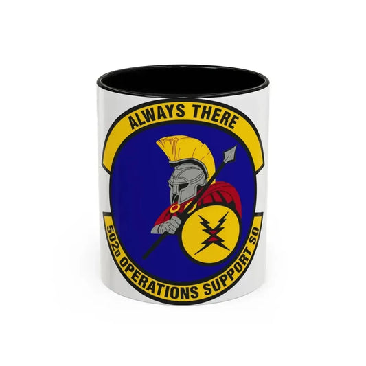 502d Operations Support Squadron (U.S. Air Force) Accent Coffee Mug 11oz Black - Go Mug Yourself