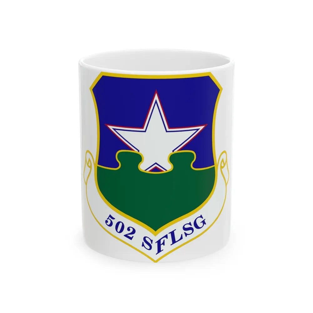 502d Security Forces and Logistics Support Group (U.S. Air Force) White Coffee Mug-11oz-Go Mug Yourself