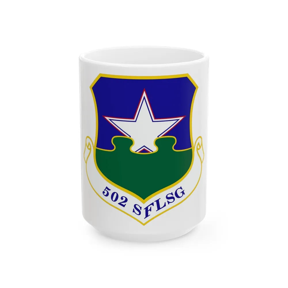 502d Security Forces and Logistics Support Group (U.S. Air Force) White Coffee Mug-15oz-Go Mug Yourself