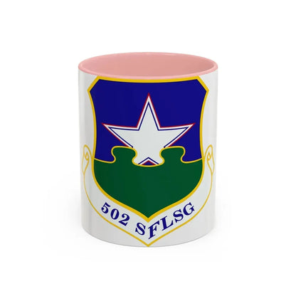 502d Security Forces and Logistics Support Group (U.S. Air Force) Accent Coffee Mug 11oz Pink - Go Mug Yourself