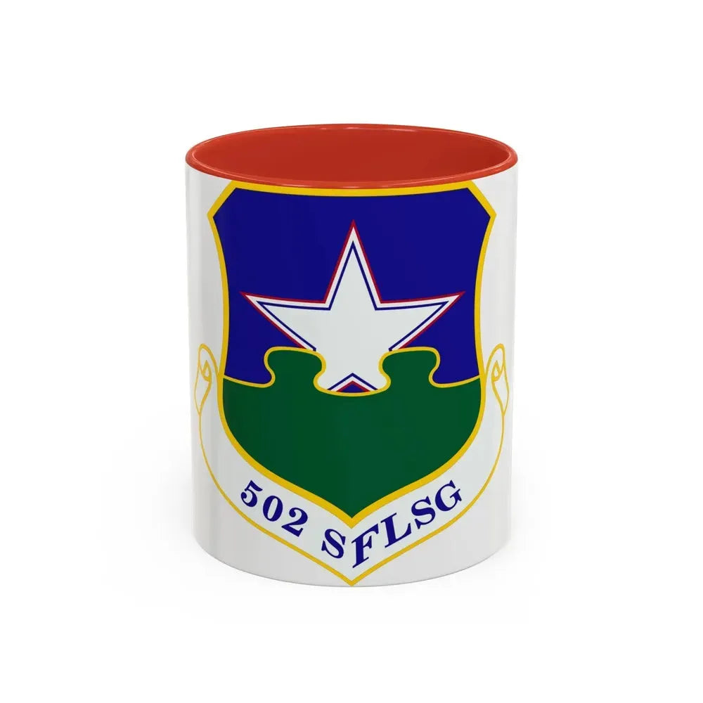 502d Security Forces and Logistics Support Group (U.S. Air Force) Accent Coffee Mug 11oz Red - Go Mug Yourself