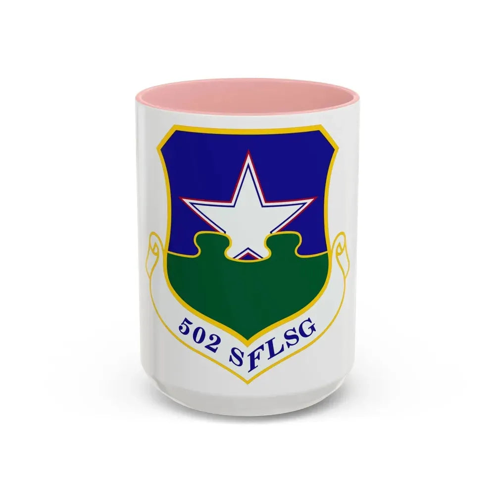 502d Security Forces and Logistics Support Group (U.S. Air Force) Accent Coffee Mug 15oz Pink - Go Mug Yourself