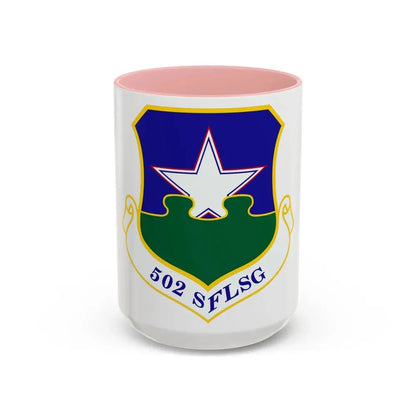 502d Security Forces and Logistics Support Group (U.S. Air Force) Accent Coffee Mug 15oz Pink - Go Mug Yourself