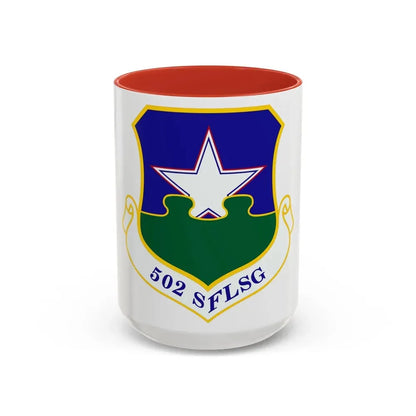 502d Security Forces and Logistics Support Group (U.S. Air Force) Accent Coffee Mug 15oz Red - Go Mug Yourself