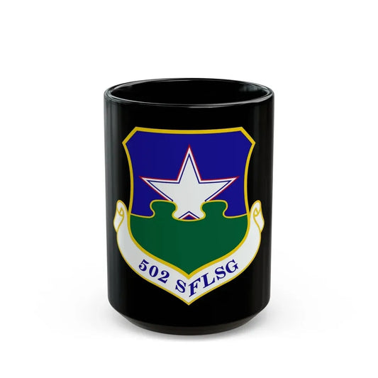502d Security Forces and Logistics Support Group (U.S. Air Force) Black Coffee Mug 15oz - Go Mug Yourself