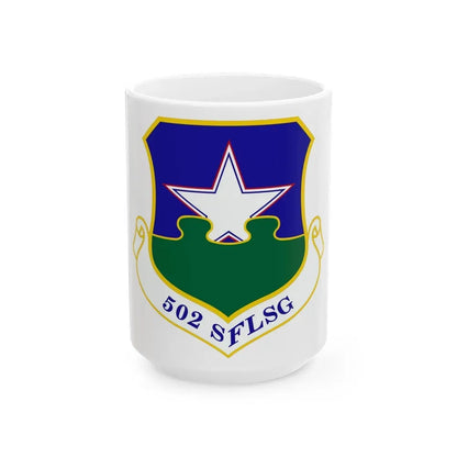502d Security Forces and Logistics Support Group (U.S. Air Force) White Coffee Mug 15oz - Go Mug Yourself