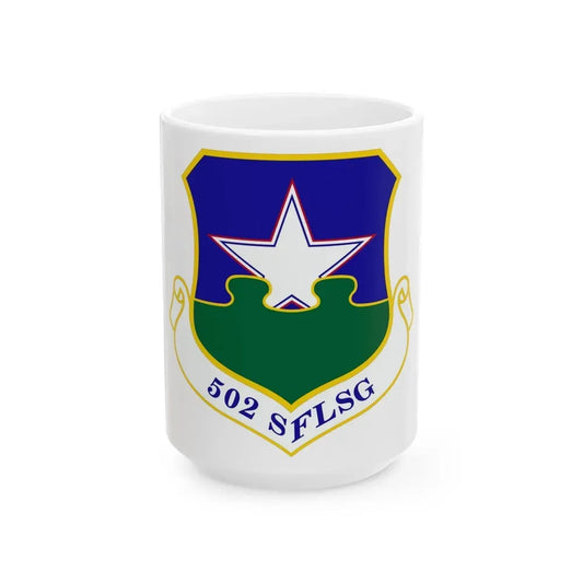 502d Security Forces and Logistics Support Group (U.S. Air Force) White Coffee Mug 15oz - Go Mug Yourself