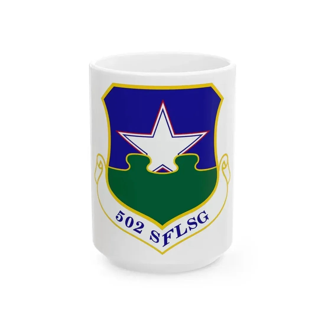 502d Security Forces and Logistics Support Group (U.S. Air Force) White Coffee Mug 15oz - Go Mug Yourself
