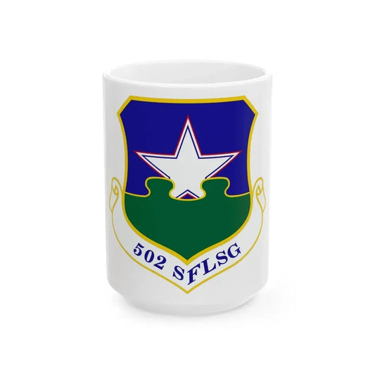 502d Security Forces and Logistics Support Group (U.S. Air Force) White Coffee Mug 15oz - Go Mug Yourself
