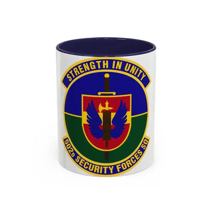 502d Security Forces Squadron (U.S. Air Force) Accent Coffee Mug 11oz Navy - Go Mug Yourself