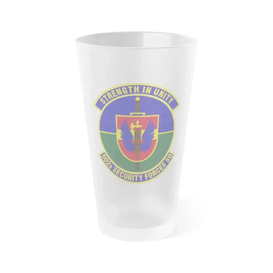 502d Security Forces Squadron (U.S. Air Force) Frosted Pint Glass 16oz 16oz Frosted - Go Mug Yourself