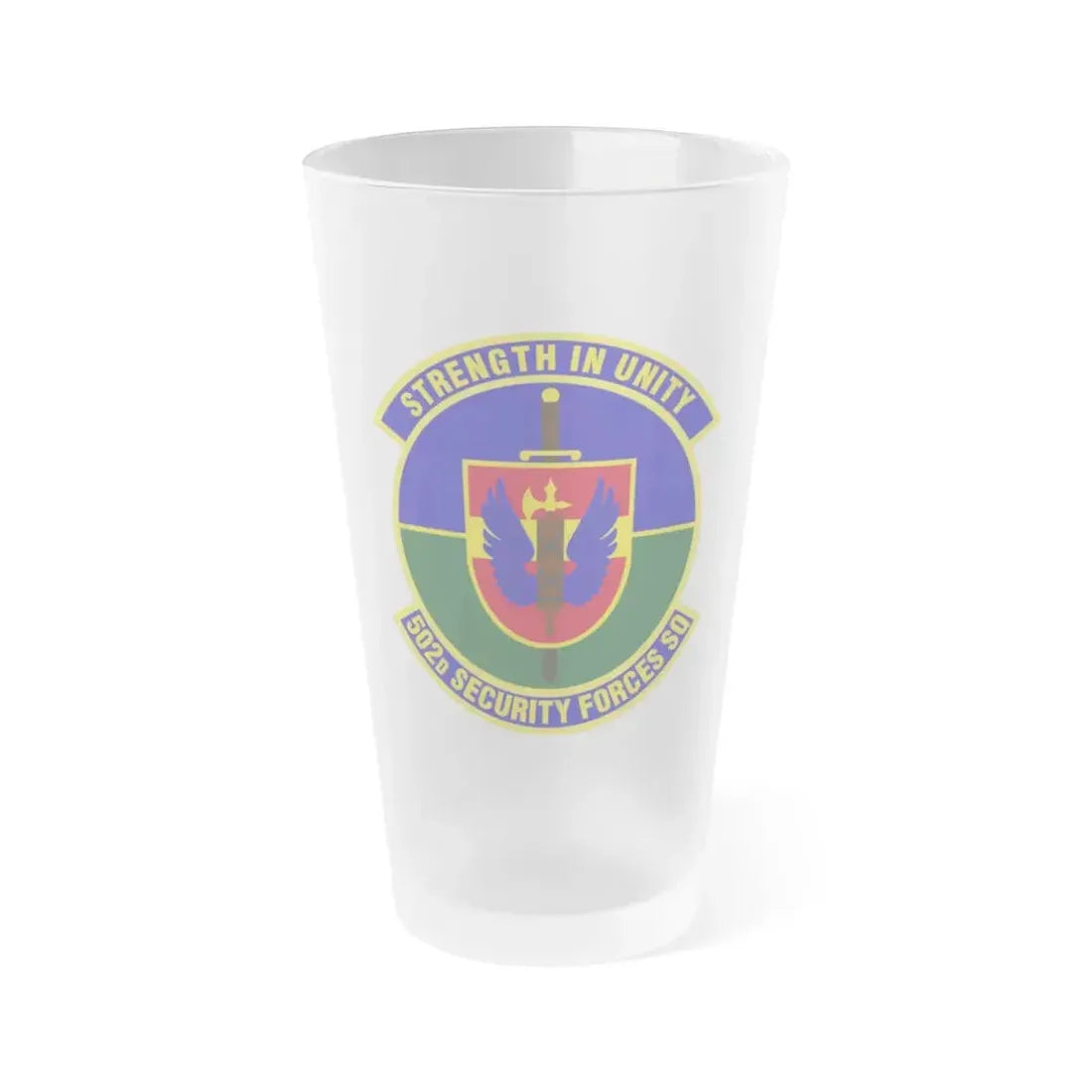 502d Security Forces Squadron (U.S. Air Force) Frosted Pint Glass 16oz 16oz Frosted - Go Mug Yourself