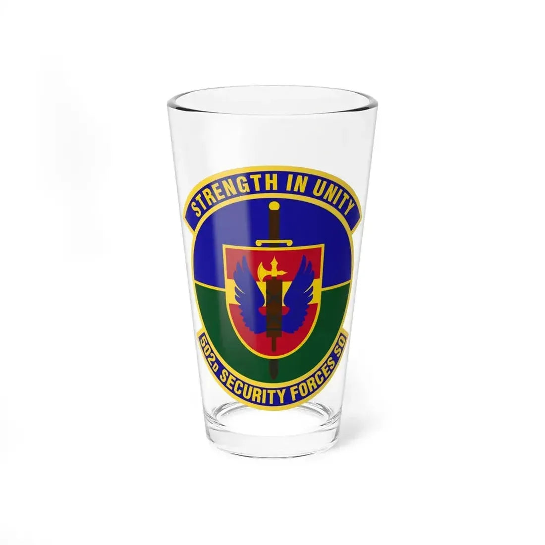 502d Security Forces Squadron (U.S. Air Force) Pint Glass 16oz - Go Mug Yourself