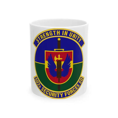 502d Security Forces Squadron (U.S. Air Force) White Coffee Mug 11oz - Go Mug Yourself
