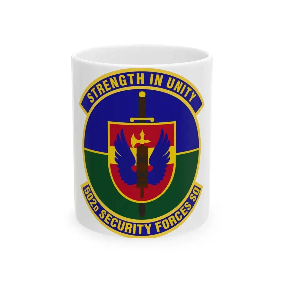 502d Security Forces Squadron (U.S. Air Force) White Coffee Mug 11oz - Go Mug Yourself