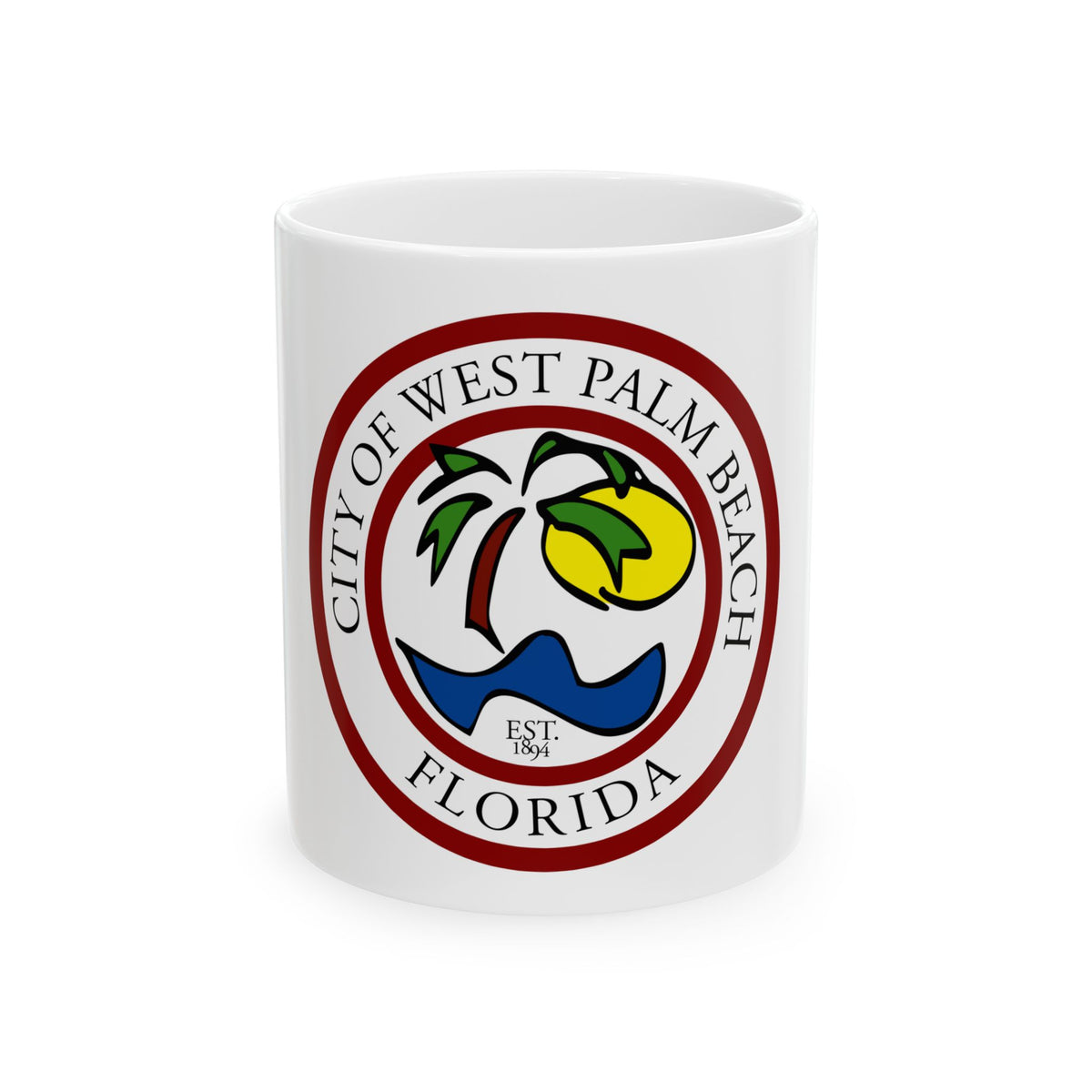 Seal of West Palm Beach Florida - White Coffee Mug