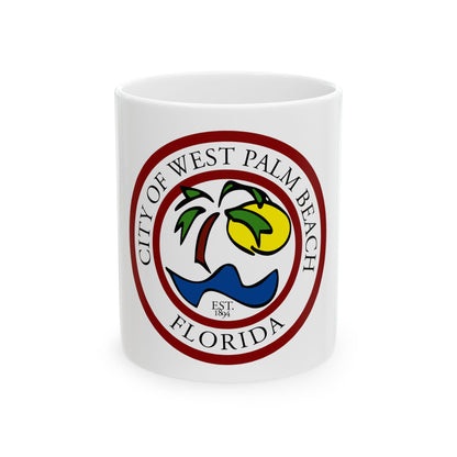 Seal of West Palm Beach Florida - White Coffee Mug