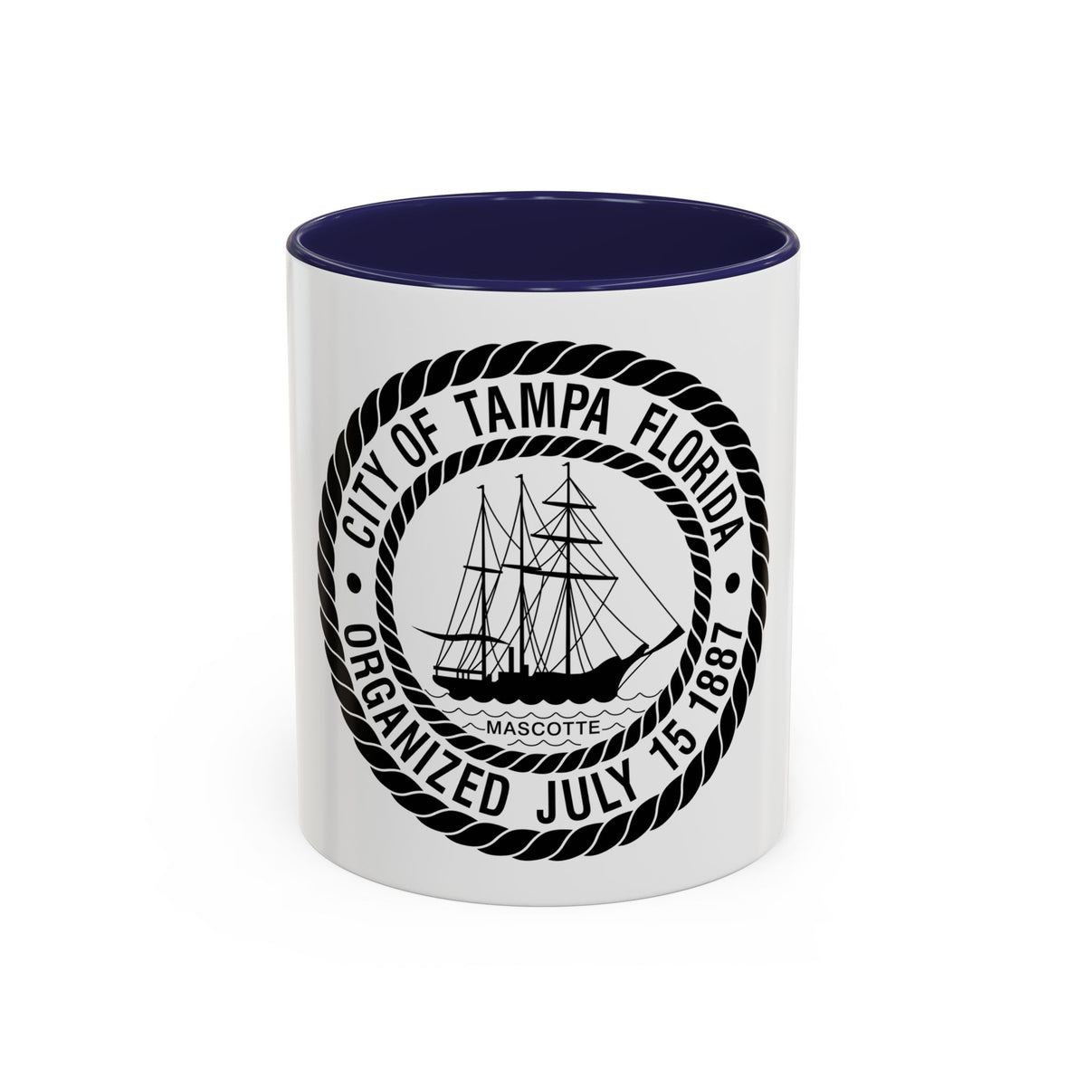Seal of Tampa Florida - Accent Coffee Mug