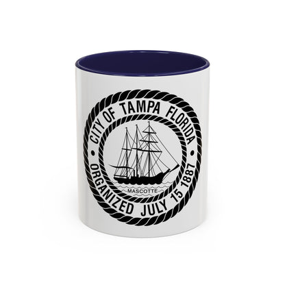 Seal of Tampa Florida - Accent Coffee Mug