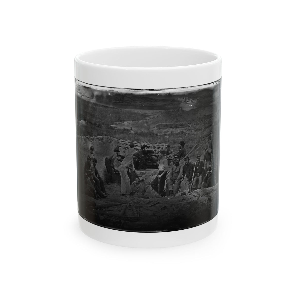 Morris Island, South Carolina. Full Sap (U.S. Civil War) White Coffee Mug