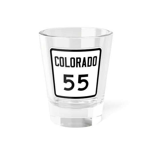 Colorado 55 1946 (Colorado) (Road Sign) Shot Glass 1.5oz-1.5oz-Go Mug Yourself