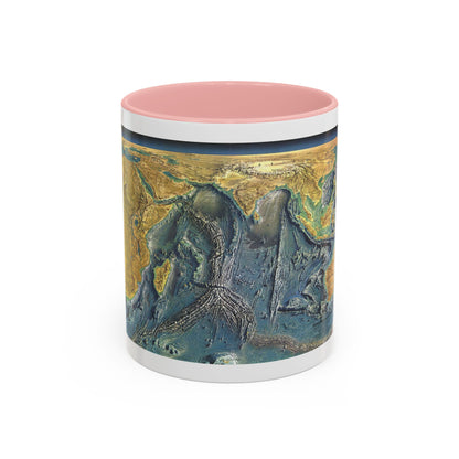 Indian Ocean Floor (1967) (Map) Accent Coffee Mug